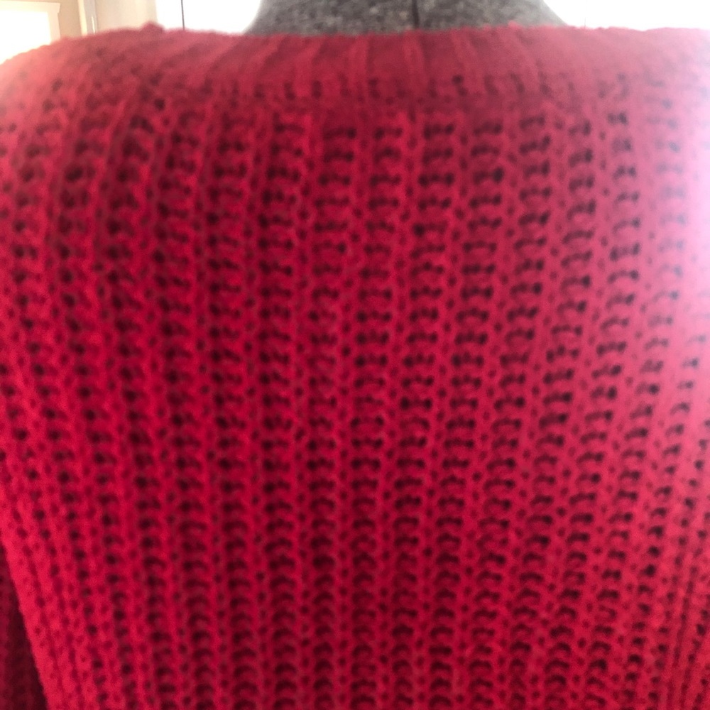 M XL XXL red  crop top sweater! - Picture 9 of 10